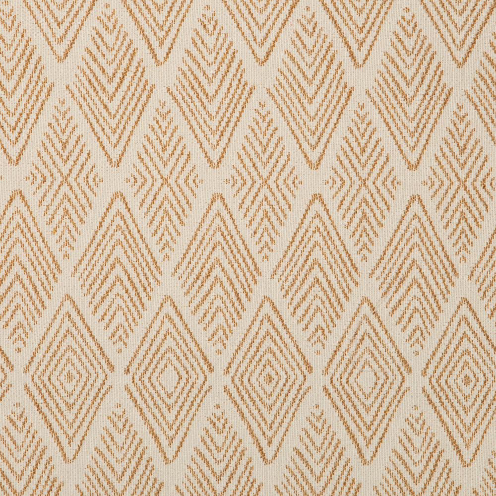 Jambo: Ferri Textured Diamond Tribal Pattern Furnishing Fabric, 290cm, Beige/White