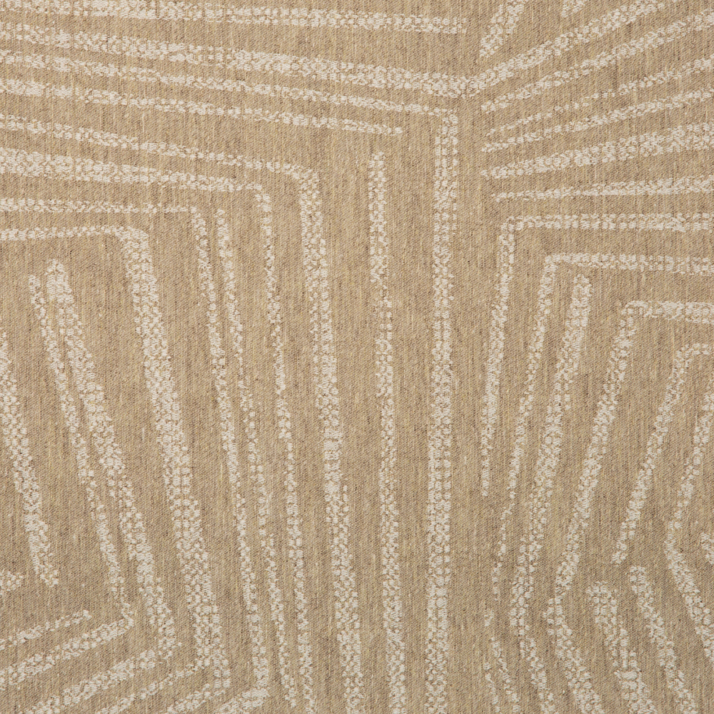 Kisumu: Ferri Geometric Linear Pattern Furnishing Fabric; 290cm, Light Brown