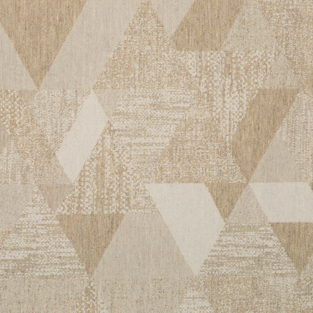 Kisumu: Ferri Triangular Pattern Furnishing Fabric; 290cm, Light Brown