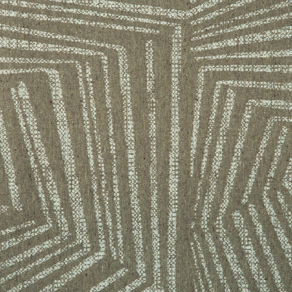 Kisumu: Ferri Geometric Linear Pattern Furnishing Fabric; 290cm, Mocha/Grey