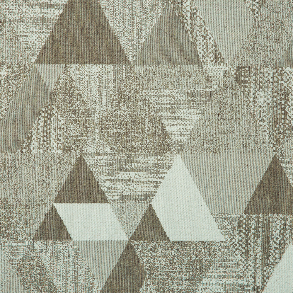 Kisumu: Ferri Triangular Pattern Furnishing Fabric; 290cm, Mocha/Grey