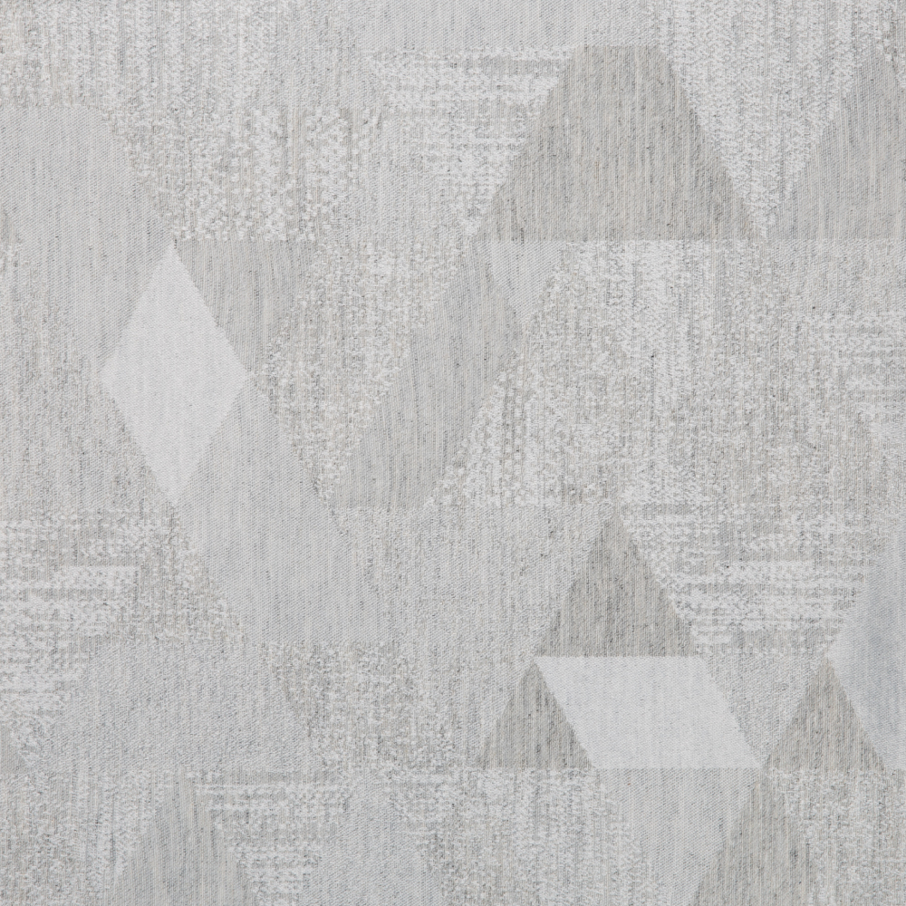 Kisumu: Ferri Triangular Pattern Furnishing Fabric; 290cm, Light Grey