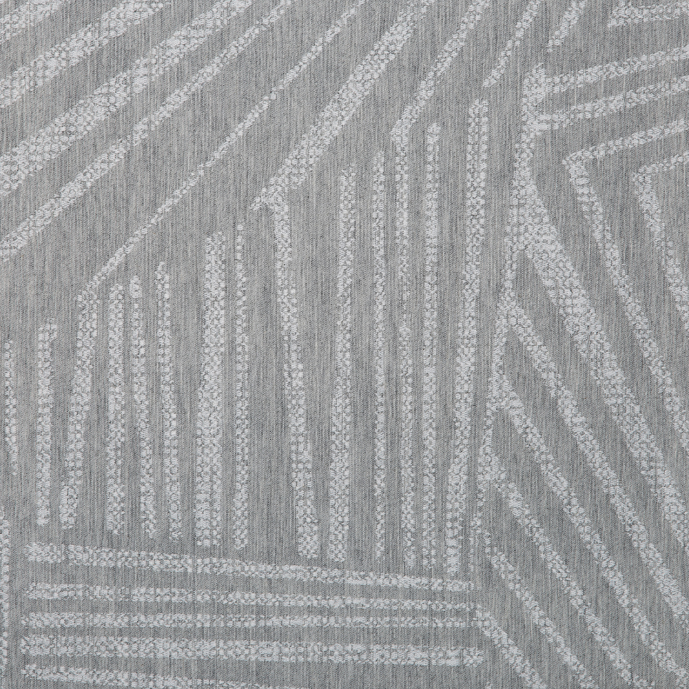 Kisumu: Ferri Geometric Linear Pattern Furnishing Fabric; 290cm, Grey