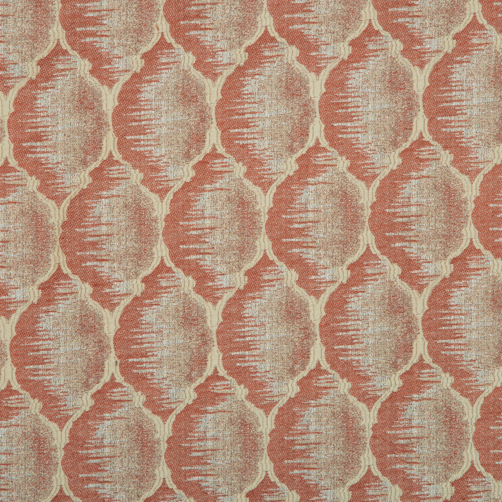 Mysore Collection: Neptune Quatrefoil Pattern Polyester Fabric; 280cm, Maroon