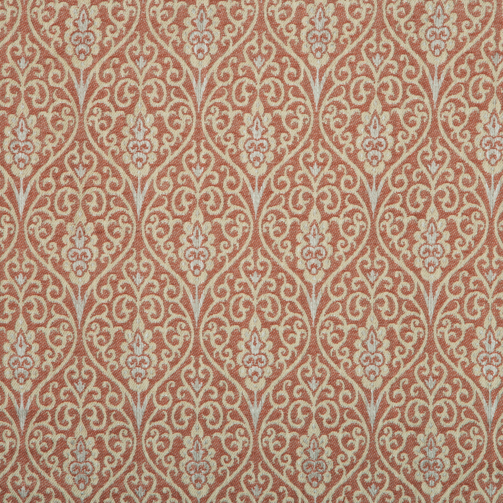 Mysore Collection: Neptune Damask Pattern Polyester Fabric; 280cm, Maroon