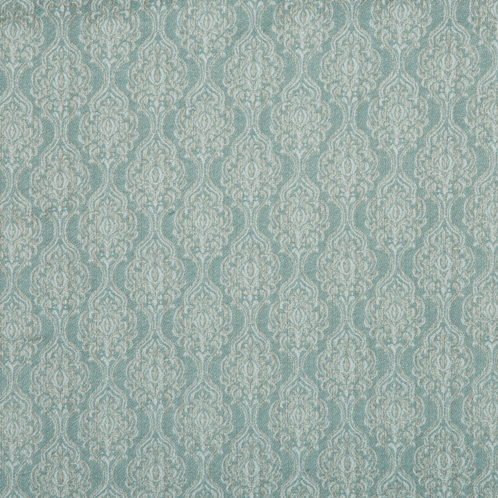 Mysore Collection: Neptune Floral Pattern Polyester Fabric; 280cm, Light Blue