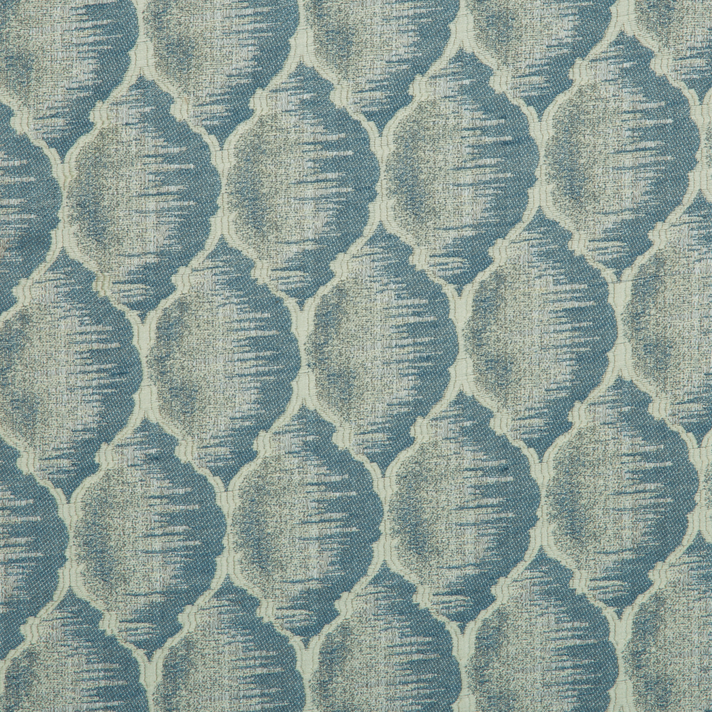 Mysore Collection: Neptune Quatrefoil Pattern Polyester Fabric; 280cm, Navy Blue