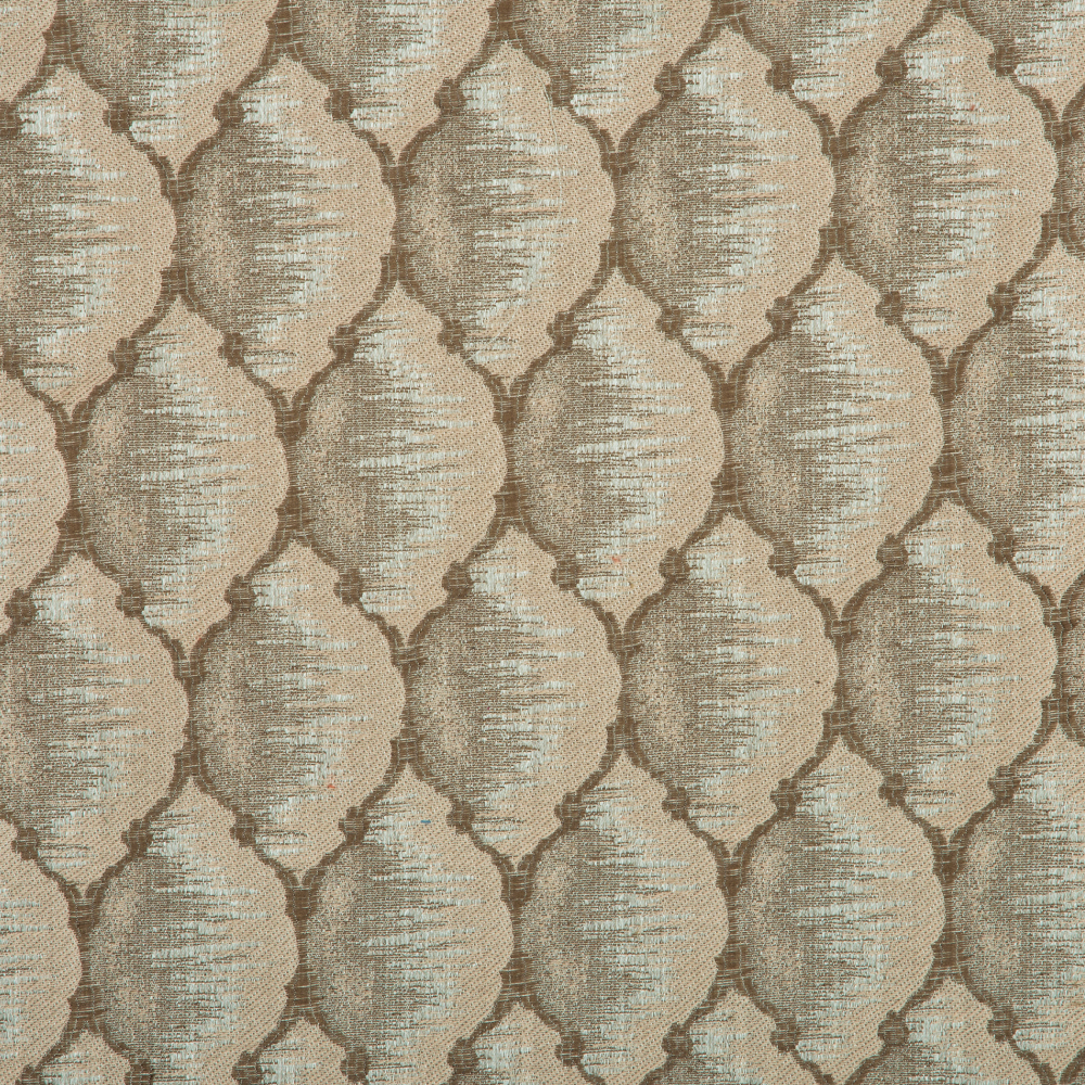 Mysore Collection: Neptune Quatrefoil Pattern Polyester Fabric; 280cm, Beige